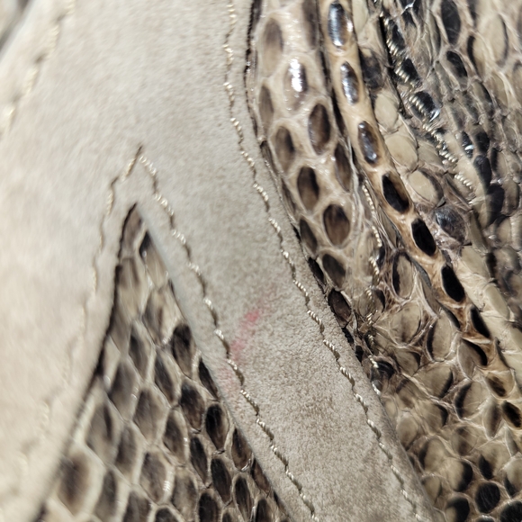 Jimmy Choo Taupe Snakeskin-Print Shoulder Bag - Picture 11 of 11